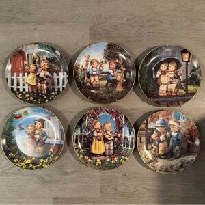 AUTHENTIC MJ HUMMEL PLATES SET OF 6